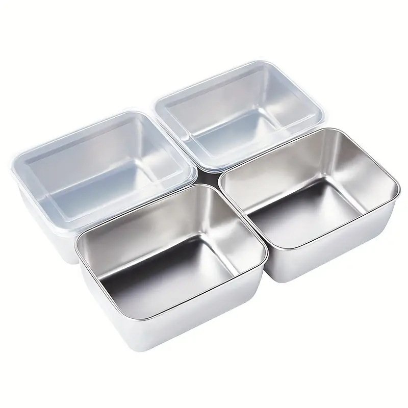 Stainless Steel Fresh-Keeping Airtight Food Storage Boxes Container Bento Boxes with Lids