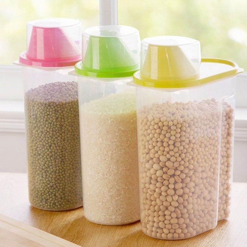 Airtight Rice Cereal Food Container 2L food containers cereal storage container Set