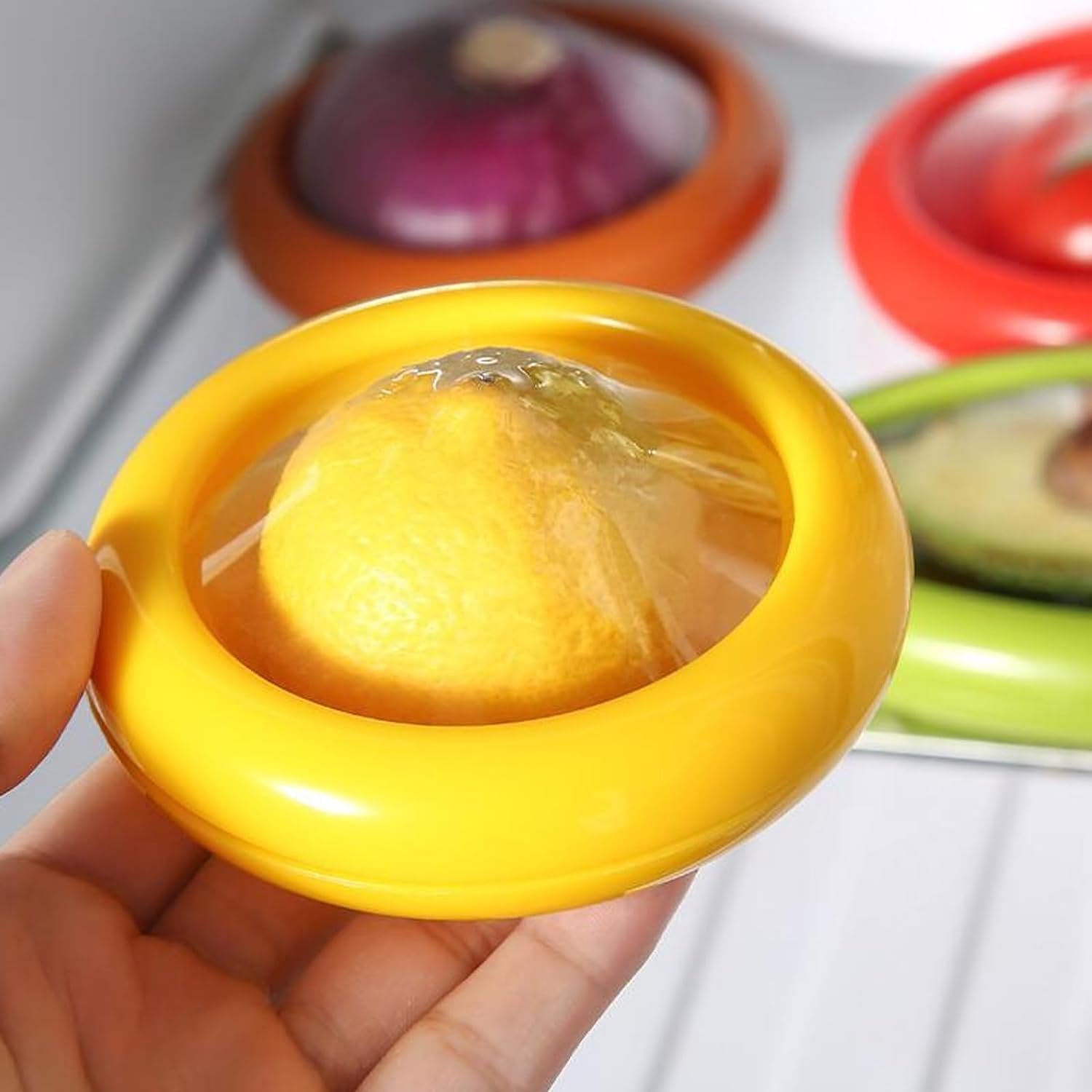 2024 New Silicone Fruit Storage Box Fruit And Vegetable Anti-Oxidation Container Set for Fridge Keep Fresh
