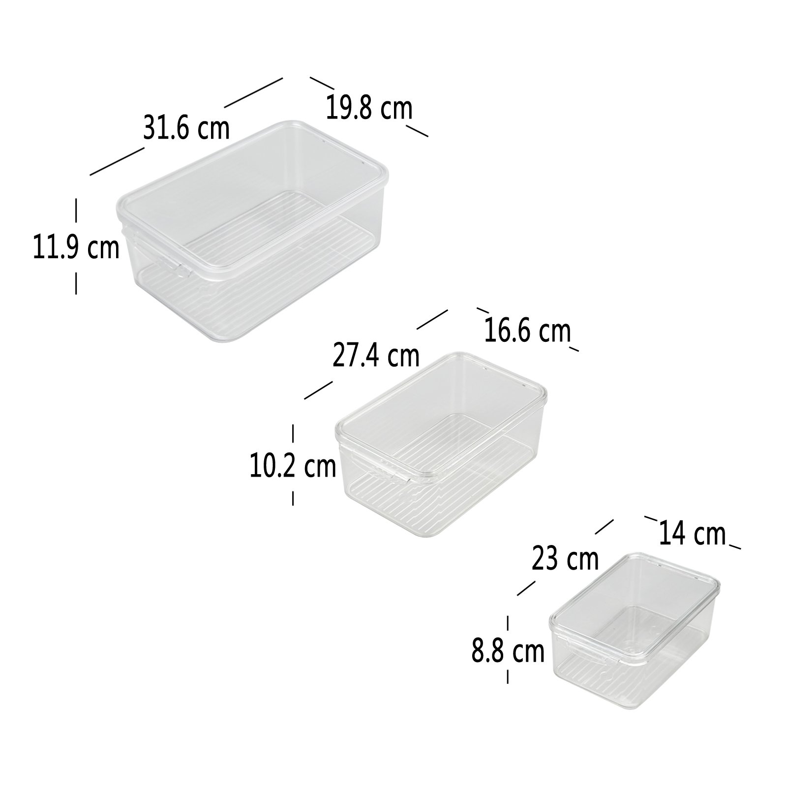 Large Capacity Drawer Type Transparent Refrigerator Storage Box Kitchen Fruit Food Fresh-keeping Box