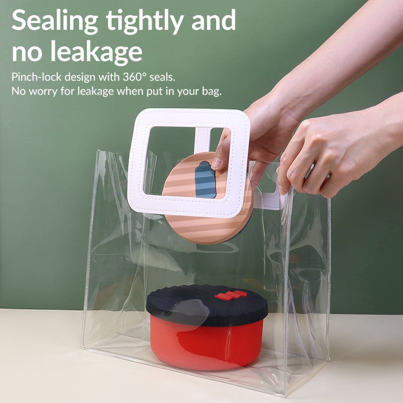 Eco-Friendly Portable Silicone Kitchen Products Food Storage Lunch Box Leftover Meal Box With BPA Free