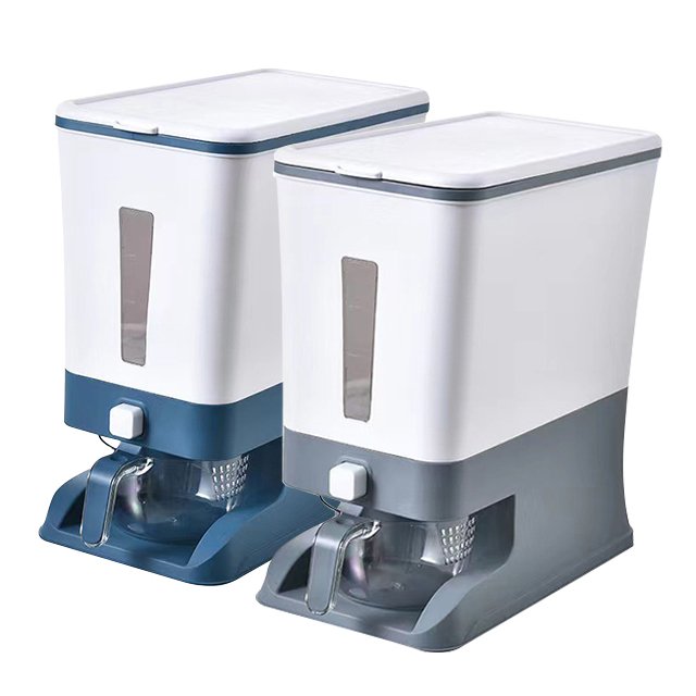 JILEN- Large Capacity Rice Storage Tank Dry-Food Dispenser Grain Storage Box with Perspective Window
