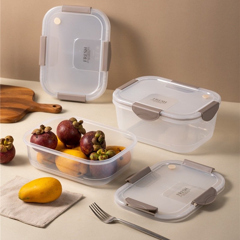 Competitive Price Airtight Vacuum Microwavable Refrigerator Plastic Food Storage Container Crisper With Lid