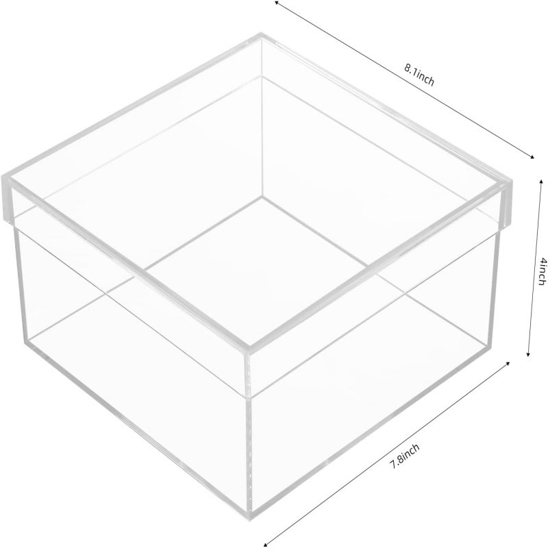 JIHONG Custom acrylic storage box acrylic gift box acrylic jewelry box for lash makeup