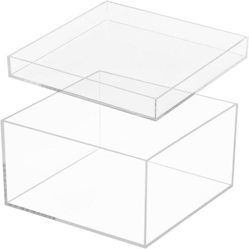 JIHONG Custom acrylic storage box acrylic gift box acrylic jewelry box for lash makeup