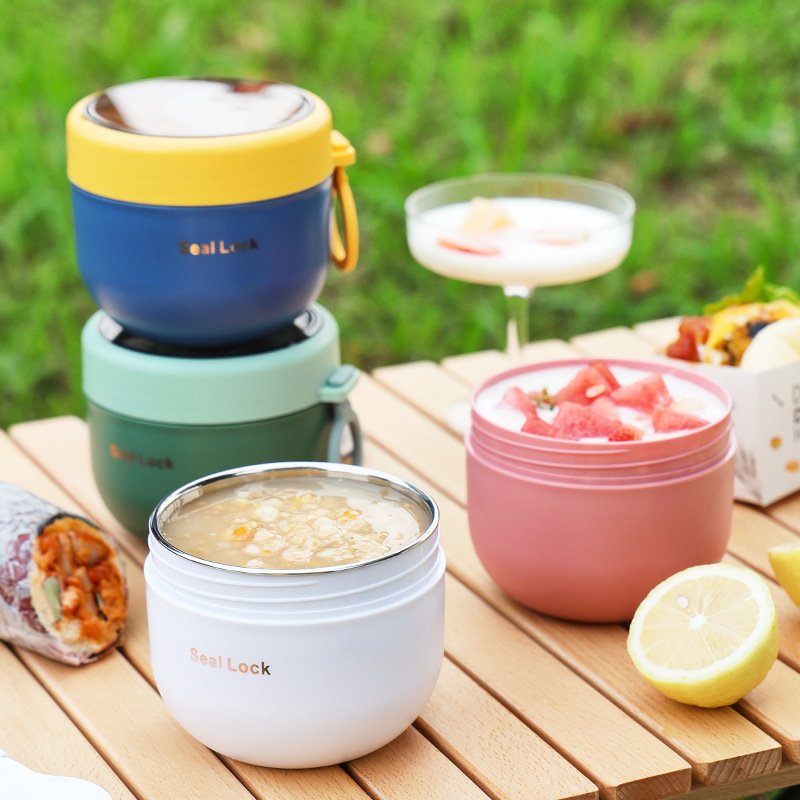 600ML Lunch Box, Bento Box for Kids, Soup Storage Vacuum Thermal Jar Thermos Food Containers