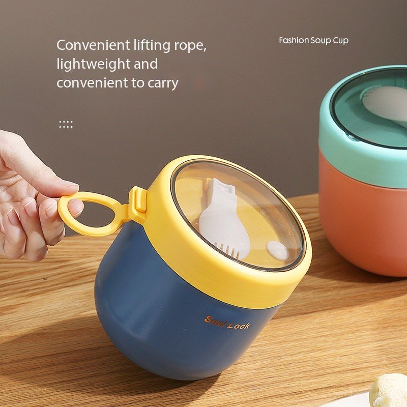 600ML Lunch Box, Bento Box for Kids, Soup Storage Vacuum Thermal Jar Thermos Food Containers