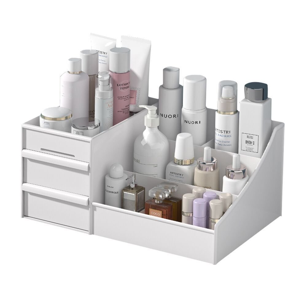 Drawer type finishing desktop skincare lipstick multifunctional storage plastic box cosmetics storage box plastic drawer storage