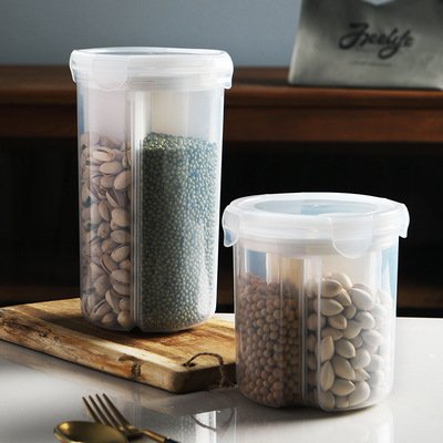 Hot Sale Quarter Grid Food Storage Container PP Plastic airtight With Lid vacuum food storage containers