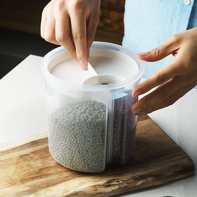 Hot Sale Quarter Grid Food Storage Container PP Plastic airtight With Lid vacuum food storage containers