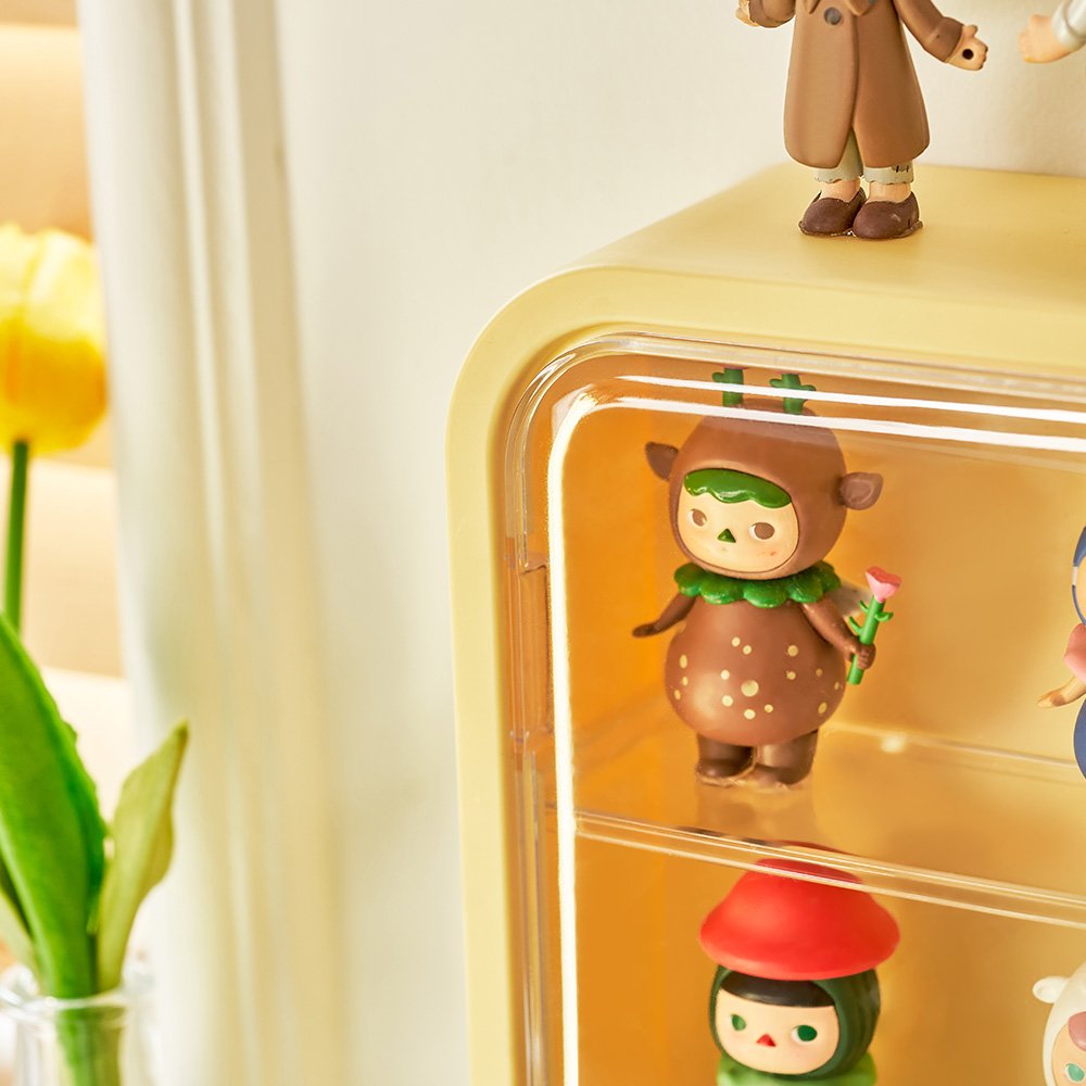 Minifigures Miniature Display Case Collectibles Display Box Wall Mounted Figure Display Curio Cabinet