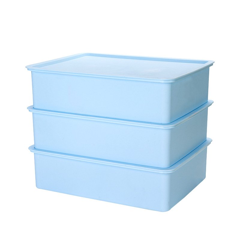Indoor bedroom decorative white plastic underwear clothes organizer pp storage box with lid