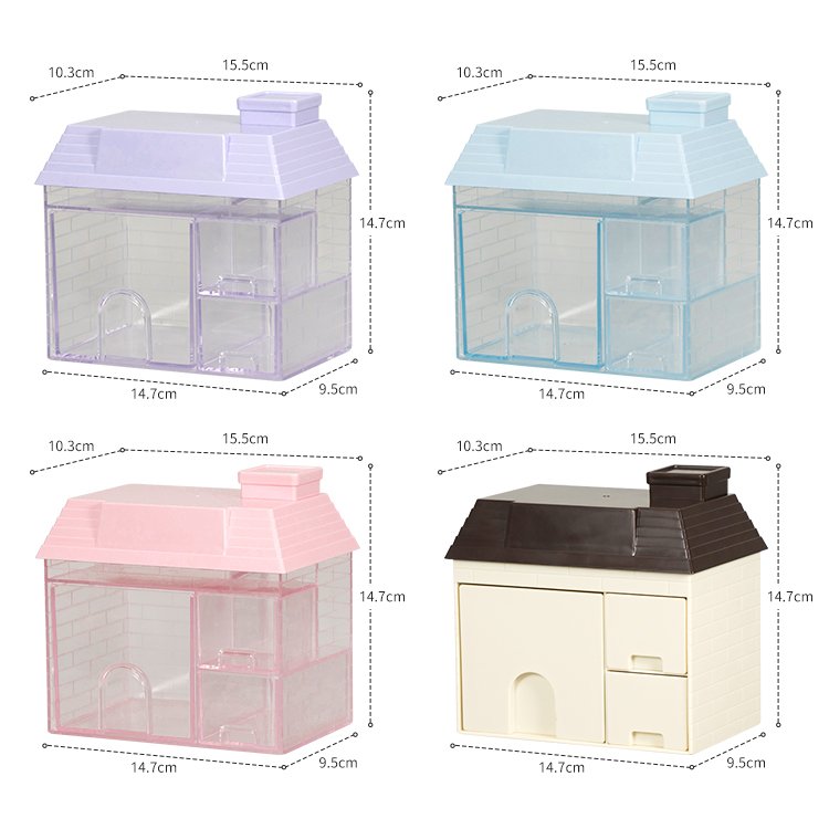 NEW ARRIVAL Multi-function Desktop Sundries Cosmetic School Supplies Multi-grid PS Plastic Storage Box With Drawer