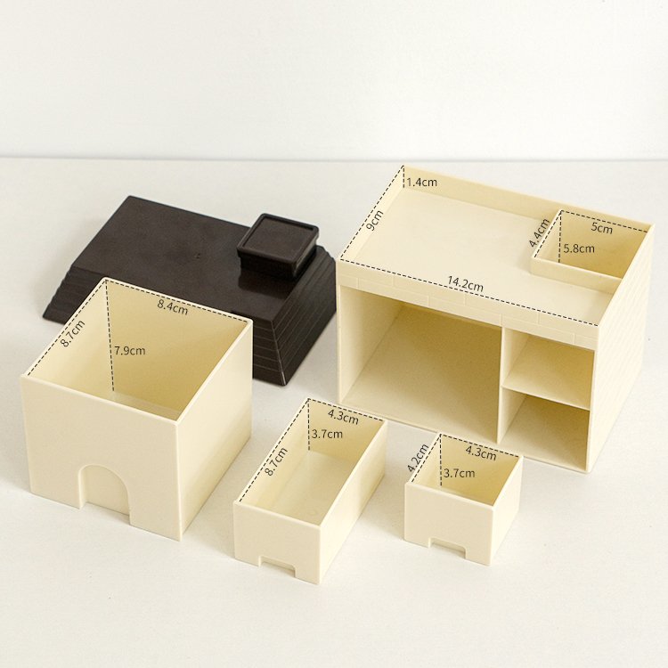 NEW ARRIVAL Multi-function Desktop Sundries Cosmetic School Supplies Multi-grid PS Plastic Storage Box With Drawer
