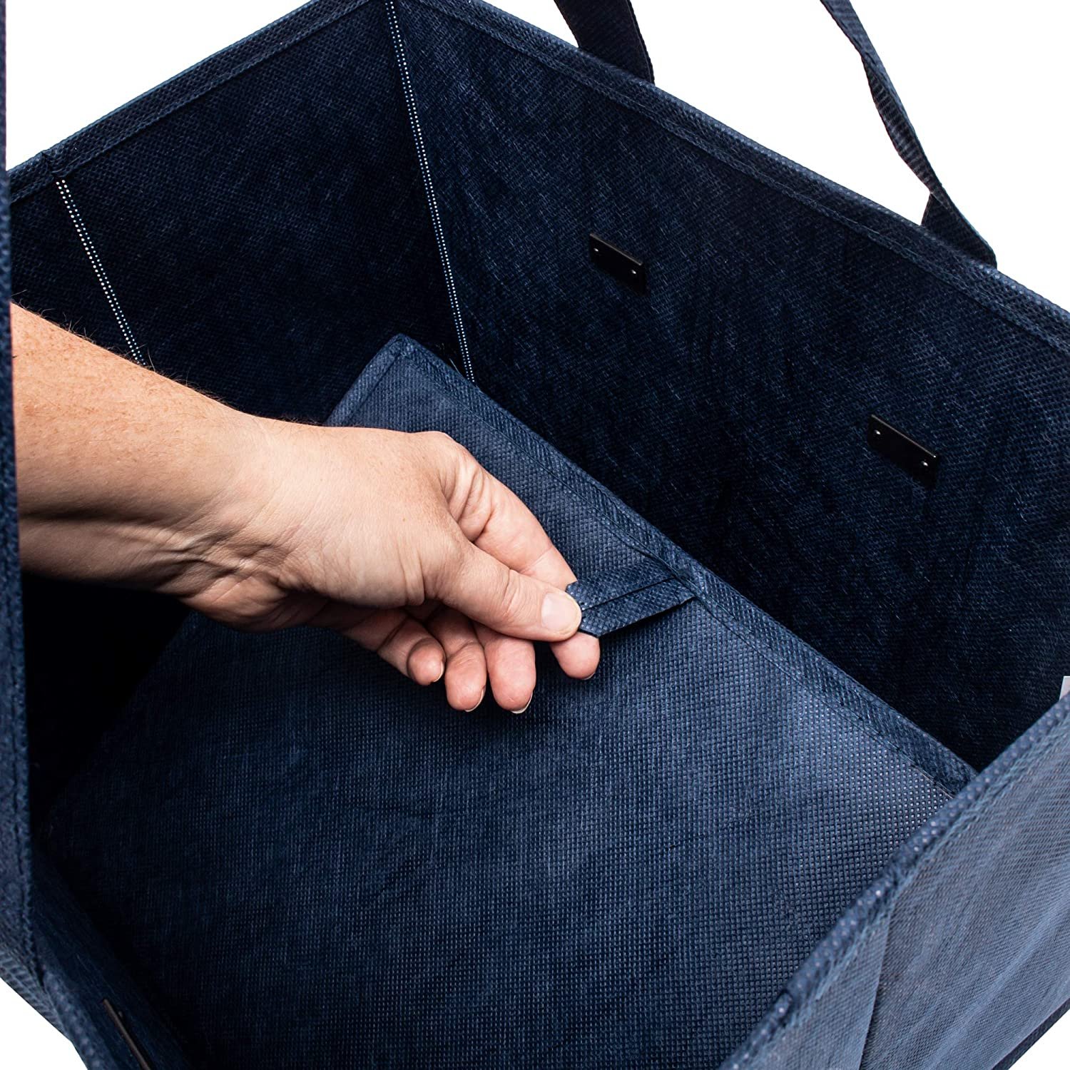 High Quality Non Woven Fabric Foldable Home Organizer Clothes Storage Box Handle Bag