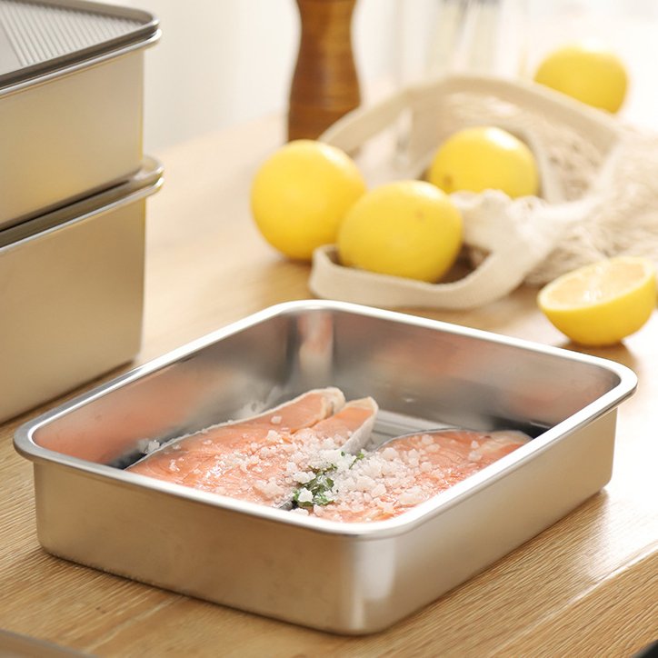 Custom food storage fresh-keeping stainless steel food container bento lunch box with lid