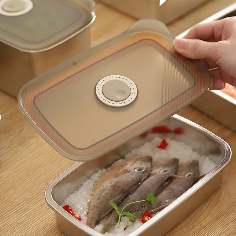 Custom food storage fresh-keeping stainless steel food container bento lunch box with lid