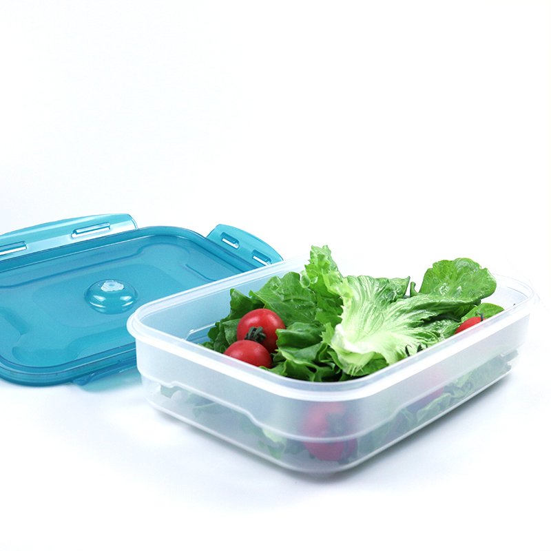 hot selling 7 pieces plastic Rectangular Vacuum Sealing Food Storage Containers with pump