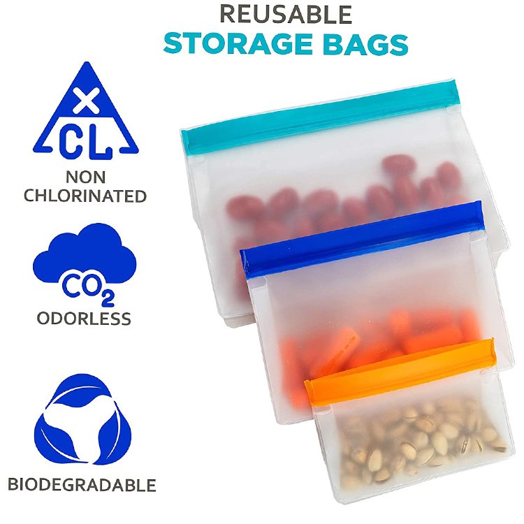 Reusable food grade leackproof freshness waterproof snack sandwich food storage zip lock bags