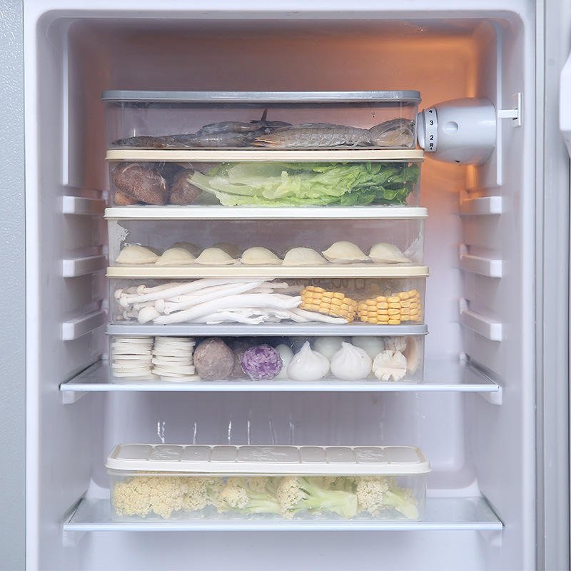 Factory Hot Sale Vegetable Fruits Fresh Organizer Box Bpa Free Plastic Refrigerator Food Storage Box With Lid