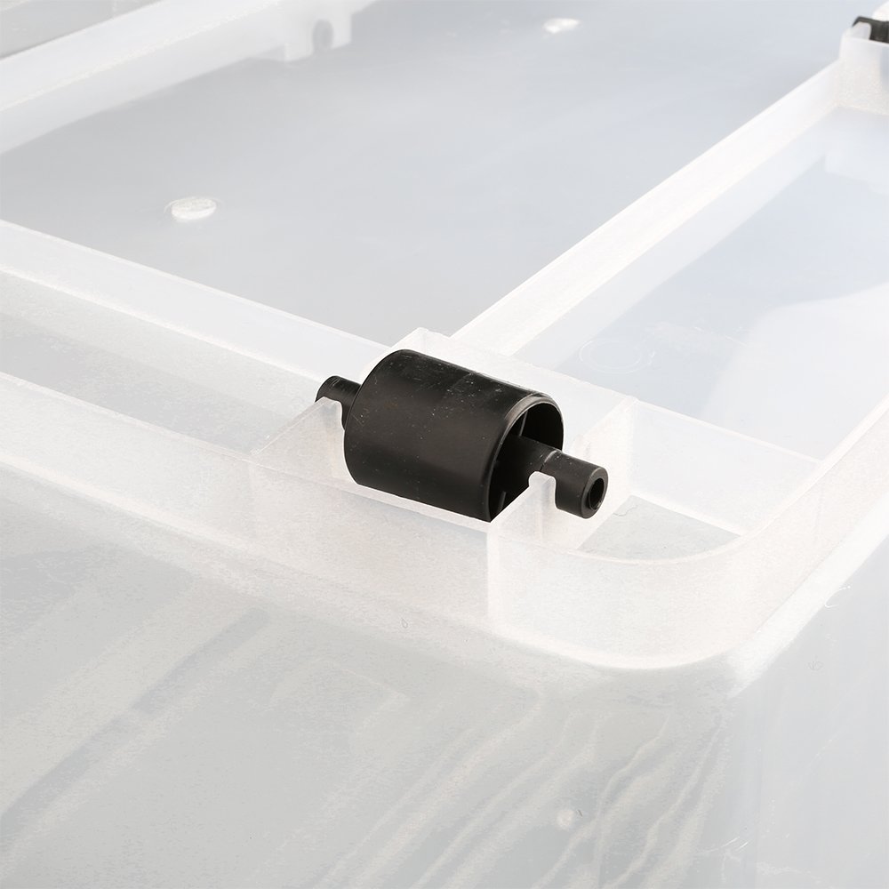 Transparent black color 50L PP competitive price storage boxes