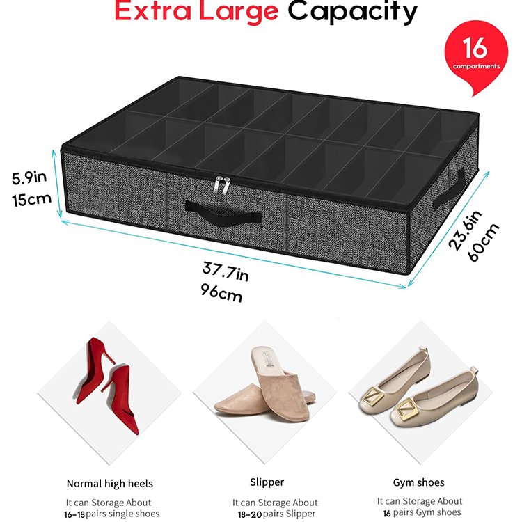 Customizable Lid Storage Box for Shoes Socks Mugs Household Multifunctional Foldable Large-Capacity Organizer with Single Tier