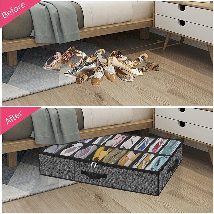Customizable Lid Storage Box for Shoes Socks Mugs Household Multifunctional Foldable Large-Capacity Organizer with Single Tier
