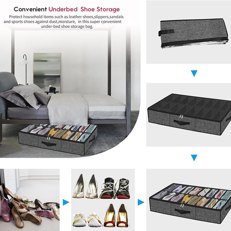 Customizable Lid Storage Box for Shoes Socks Mugs Household Multifunctional Foldable Large-Capacity Organizer with Single Tier