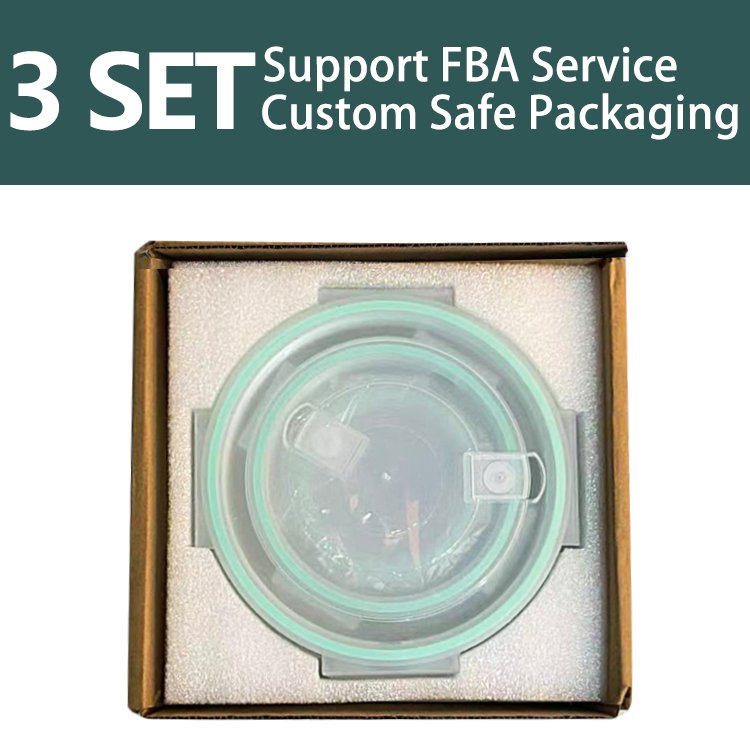 custom logo 400-1500ml Airtight Glass Meal Prep Containers Food Storage Container microwave Glass Lunch Box with Lid