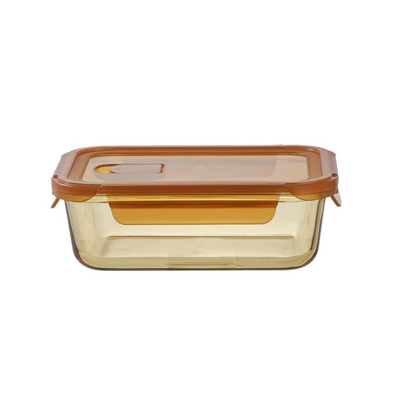 custom logo 400-1500ml Airtight Glass Meal Prep Containers Food Storage Container microwave Glass Lunch Box with Lid