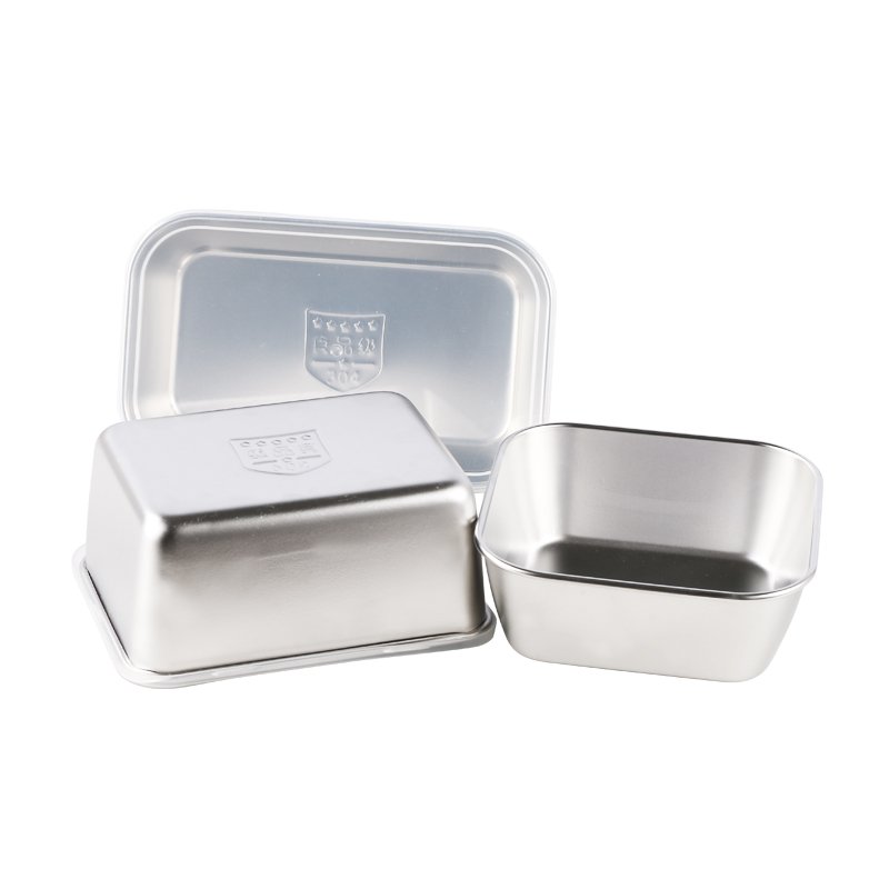 metal container restaurant house home office stainless steel food container storage with plastic lid
