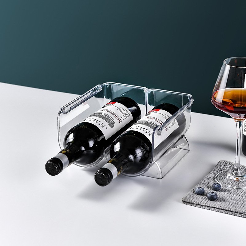 Popular Hot Selling Free-Standing Stackable 3 Bottle Storage Holder Rack Wine & Water Bottle Organizer Holder Rack for Kitchen