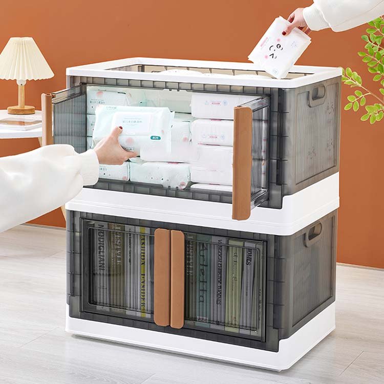 Sesame Hot Selling Multifunctional Foldable Plastic Storage Containers Folding Storage Boxes Bins For Clothes Toy Book