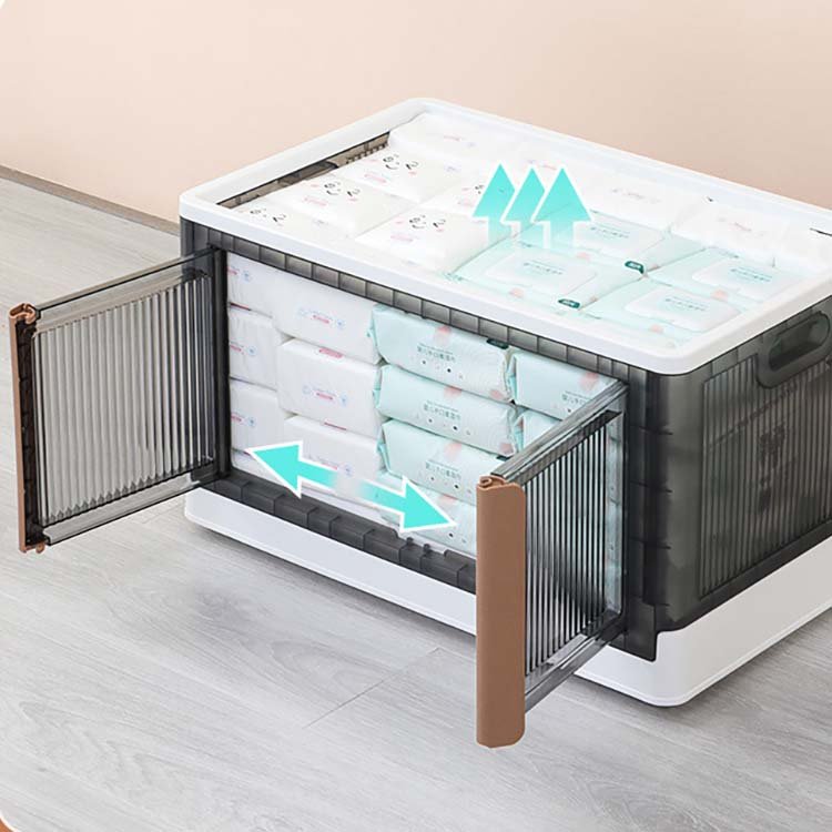 Sesame Hot Selling Multifunctional Foldable Plastic Storage Containers Folding Storage Boxes Bins For Clothes Toy Book