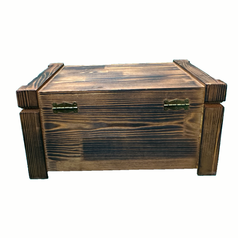 JDo-Home Decor Hamper Wooden Storage Box With Hinged Lid