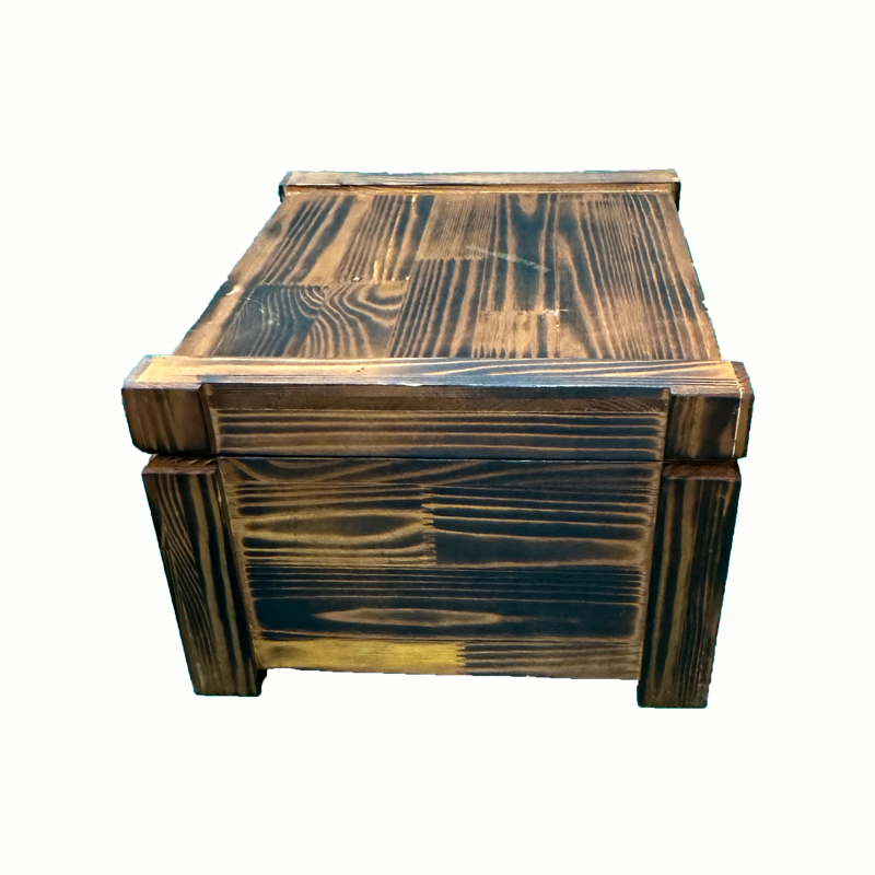 JDo-Home Decor Hamper Wooden Storage Box With Hinged Lid
