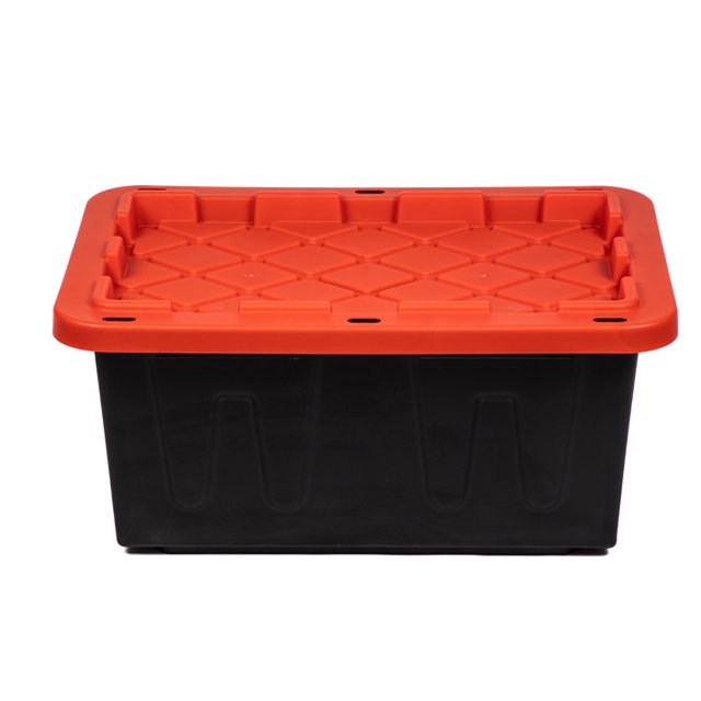 Plastic Storage Box 17 Gallon Heavy Duty Storage Box Lockable Container Tote large plastic storage box