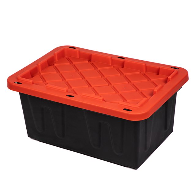 Plastic Storage Box 17 Gallon Heavy Duty Storage Box Lockable Container Tote large plastic storage box