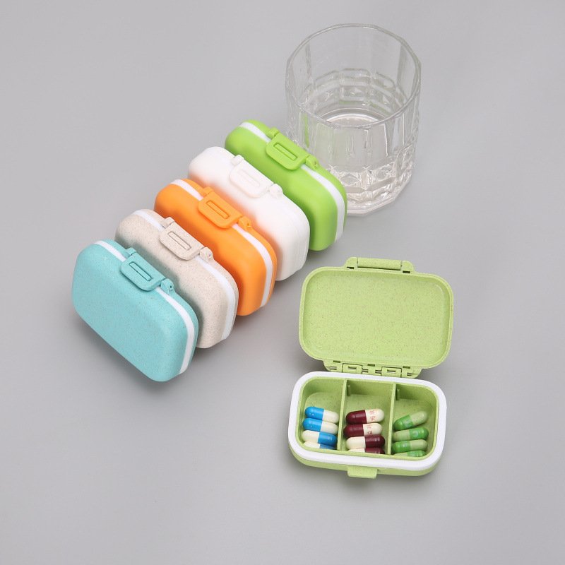 New Style Medical Box 3 Compartment Minimalist Plastic Medicine Pill Organizer Pill Storage Box