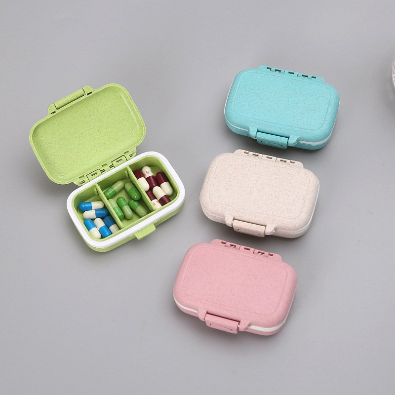 New Style Medical Box 3 Compartment Minimalist Plastic Medicine Pill Organizer Pill Storage Box