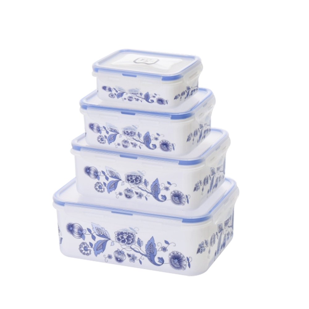 Heat resistant food grade plastic eco friendly food storage set