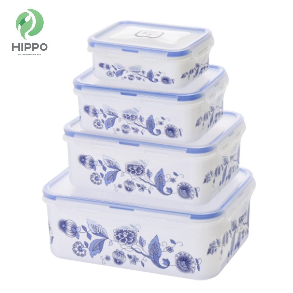 Heat resistant food grade plastic eco friendly food storage set