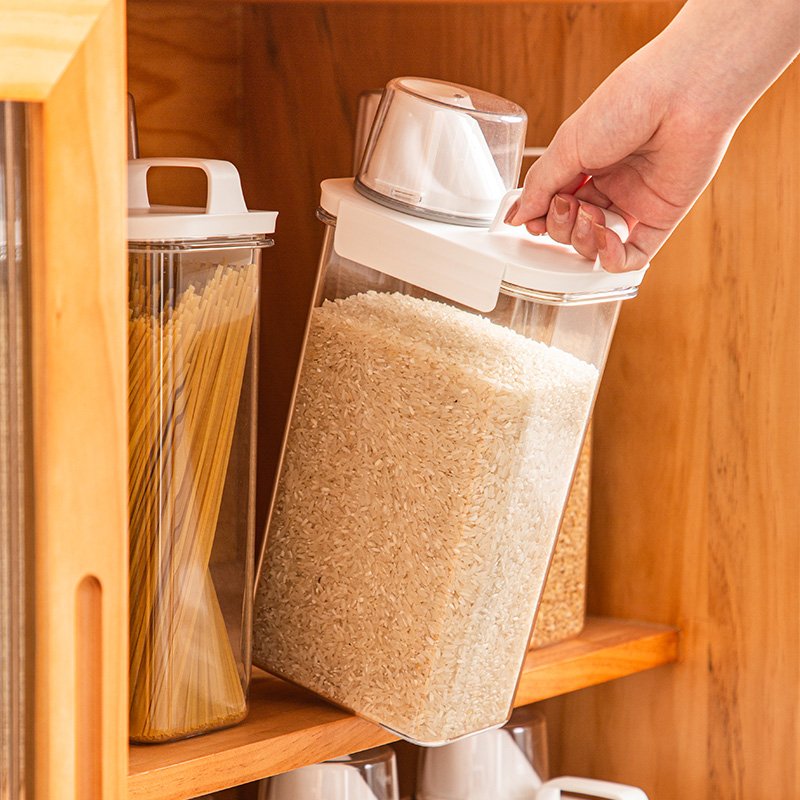 Plastic Jar Food Storage Pet Storage Food Jar Storage Jars with Lids Kitchen Food