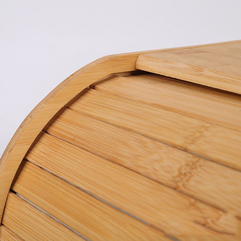 Eco friendly Large Food Storage Wooden Bamboo Wood Bread Box For Kitchen