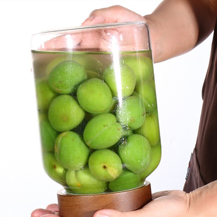 With Acacia Food Storage Jar Wood Screw Lid Wholesale Products Airtight Large Glass Cover Multifunction CLASSIC Presents
