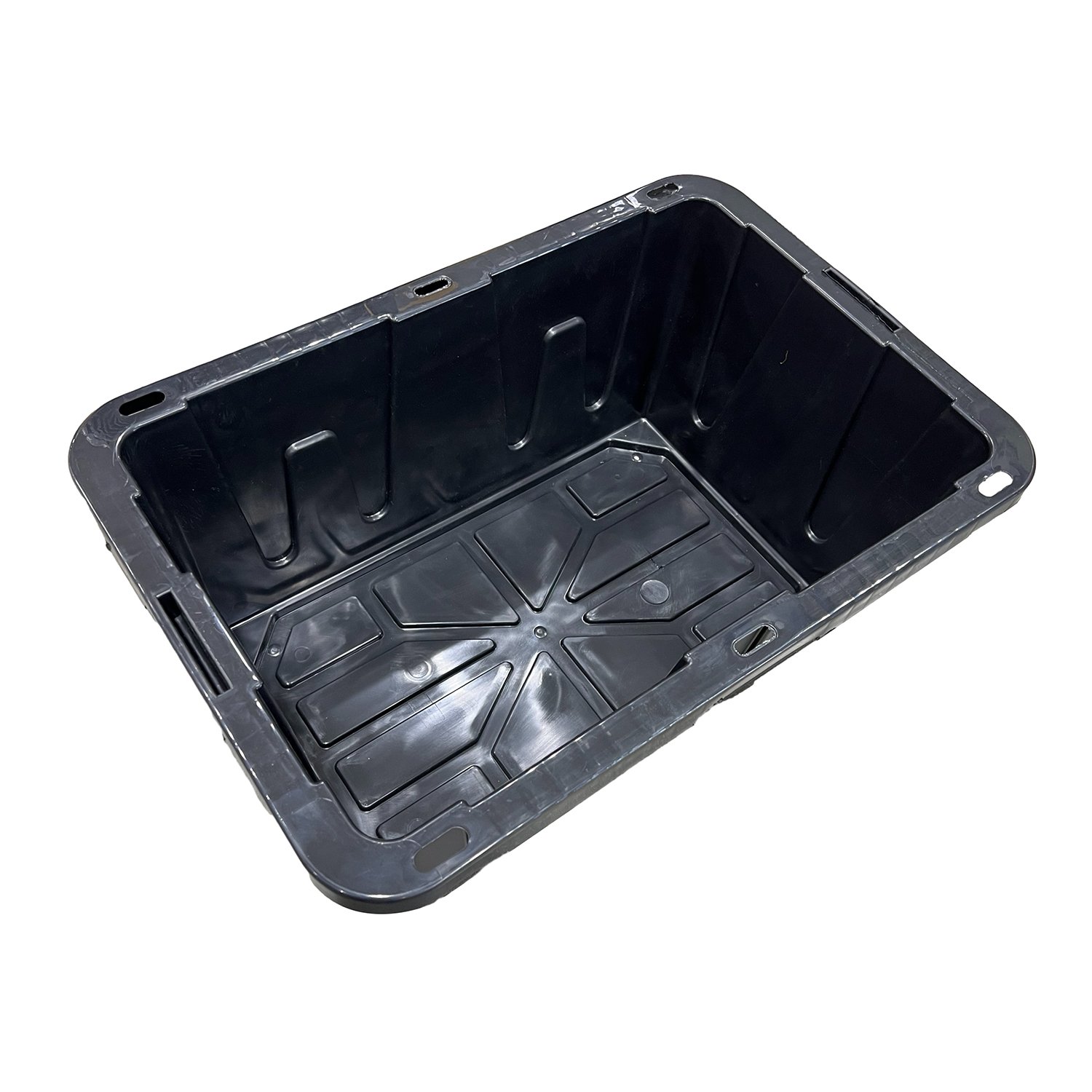 27 Gal Gallon tool Stackable Storage Totes Large Black Storage box with Yellow Lid