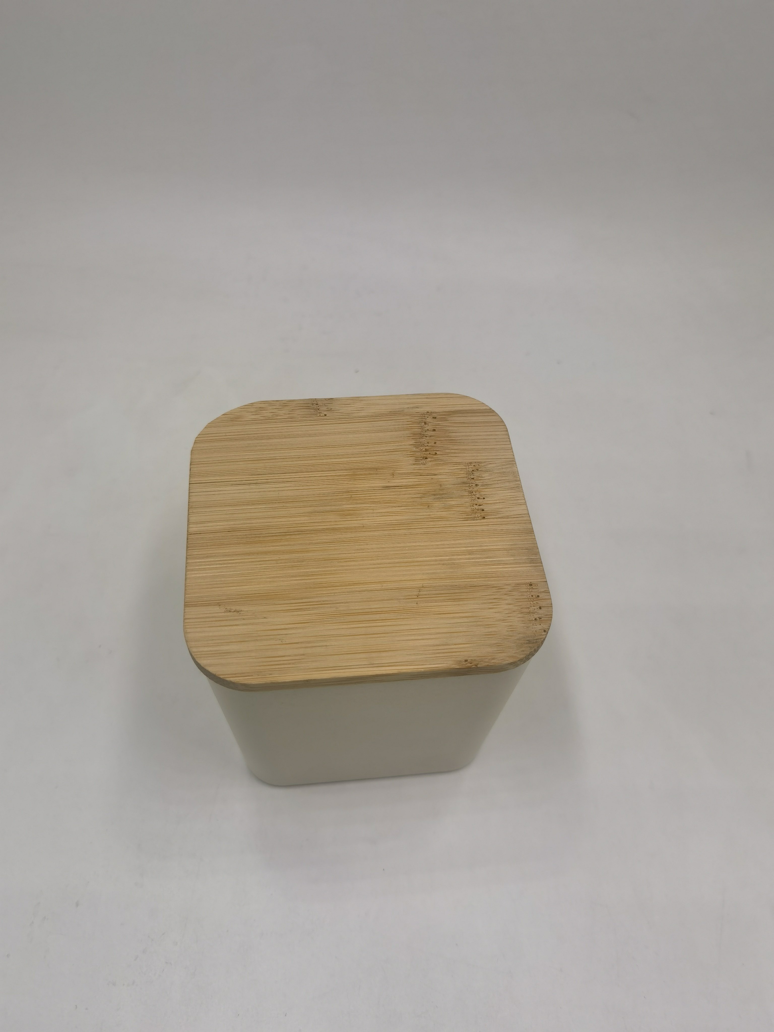 factory wholesale eco-friendly degradable bamboo fiber square storage box with bamboo lid