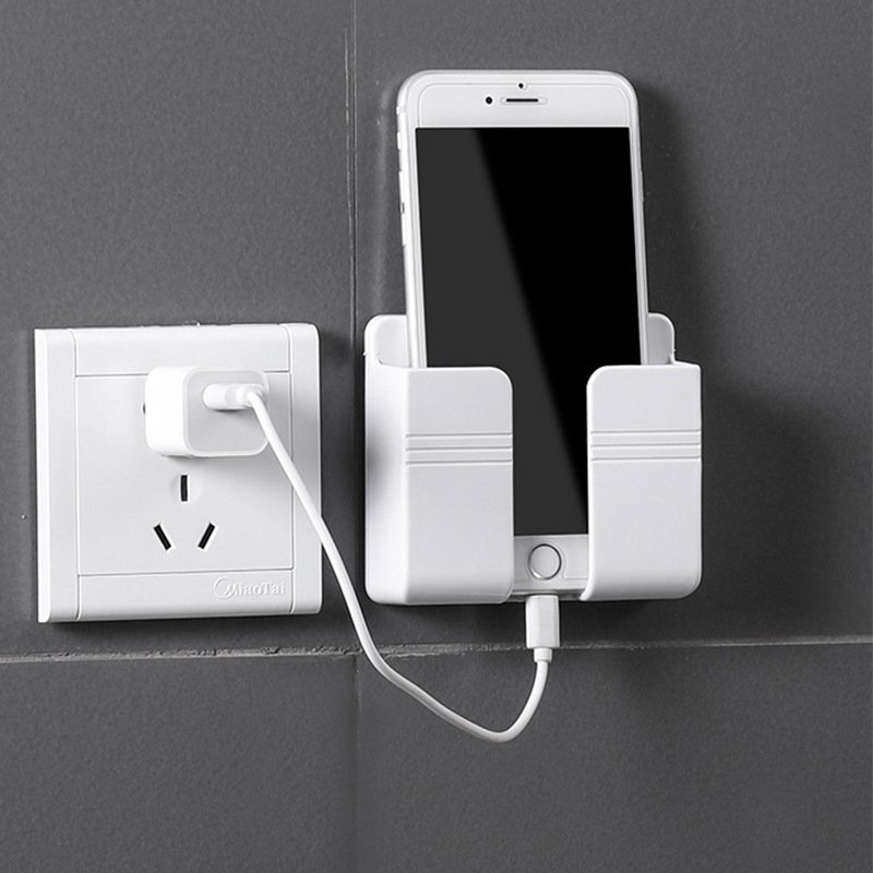 2024 4/2/1Pcs Multifunction Punch Free Wall Mounted Storage Box Organizer TV Remote Control Mobile Phone Plug Charging Holder