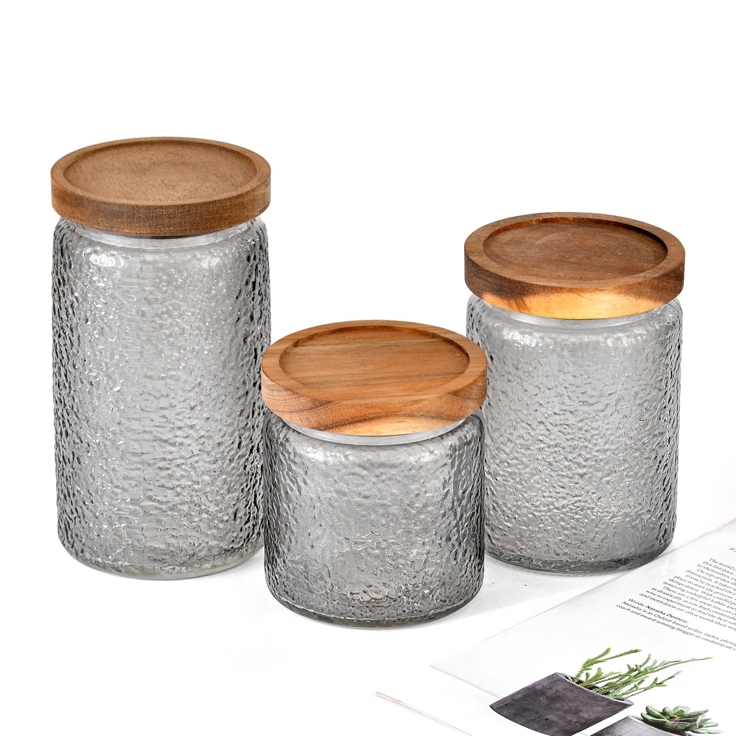 Good Quality Vintage Wide Mouth Glass Storage Jar Food Storage Container