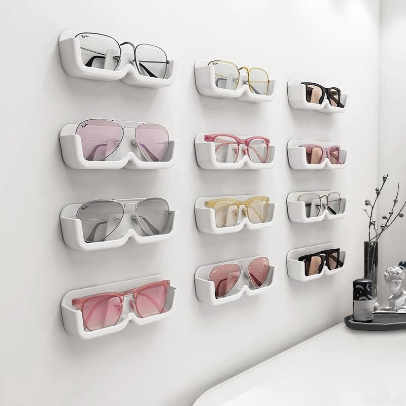 Sunglasses Holder Wall Mounted Eyeglasses Glasses Display Stand Sunglasses Organizer Rack Glasses Storage Box